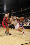 New Jersey Nets v Toronto Raptors: Andrea Bargnani and Kris Humphries Photographic Print by Ron Turenne