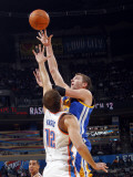 Golden State Warriors v Oklahoma City Thunder: David Lee and Nenad Krstic Photographic Print by Layne Murdoch