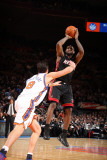 Miami Heat v New York Knicks: LeBron James and Danilo Gallinari Photographic Print by Nathaniel S. Butler