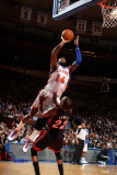 Miami Heat v New York Knicks: Ronny Turiaf and James Jones Photographic Print by Nathaniel S. Butler