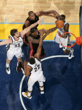 Miami Heat v Memphis Grizzlies: LeBron James, Rudy Gay, Marc Gasol and Darrell Arthur Photographic Print by Joe Murphy