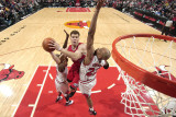 Los Angeles Clippers v Chicago Bulls: Blake Griffin and Taj Gibson Photographic Print by Randy Belice
