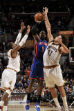 New York Knicks v Cleveland Cavaliers: Amare Stoudemire, Mo Williams and Anderson Varejao Photographic Print by David Liam Kyle