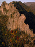 Sunlight Strikes a Sheer Cliff in the Fall Photographie par Jodi Cobb