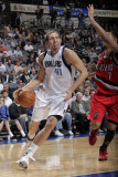 Portland Trail Blazers v Dallas Mavericks: Dirk Nowitzki and Brandon Roy Photographic Print by Glenn James