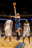 Minnesota Timberwolves v Charlotte Bobcats: Kevin Love and Boris Diaw Photographic Print by Brock Williams Smith