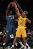 Washington Wizards v Los Angeles Lakers: Al Thornton and Derek Fisher Photographic Print by Jeff 