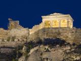 Propylaea (Left) and Temple of Athena Nike on the Acropolis at Night Photographic Print by Richard Nowitz