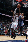 Charlotte Bobcats v Atlanta Hawks: Joe Johnson and Shaun Livingston Photographic Print by Scott Cunningham