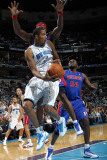 Detroit Pistons v New Orleans Hornets: Trevor Ariza and Ben Wallace Photographic Print by Layne Murdoch