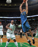 Washington Wizards v Boston Celtics: JaVale McGee and Glen Davis Photographic Print by Brian Babineau
