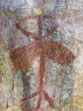 A Chumash Indian Pictograph Above a Cave Entrance Photographic Print by Rich Reid
