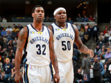 Charlotte Bobcats v Memphis Grizzlies: O.J. Mayo and Zach Randolph Photographic Print by Joe Murphy