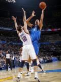 Dallas Mavericks v Oklahoma City Thunder: Dirk Nowitzki and Nenad Krstic Photographic Print by Layne Murdoch