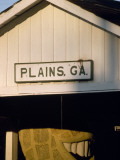 The Railroad Station Sign for Plains, Georgia Photographic Print by Jodi Cobb