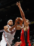 New Jersey Nets v Atlanta Hawks: Etan Thomas and Brook Lopez Photographic Print by Kevin Cox