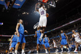 Dallas Mavericks v Oklahoma City Thunder: Jeff Green and Dirk Nowitzki Photographic Print by Layne Murdoch