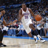 Minnesota Timberwolves v Oklahoma City Thunder: Kevin Durant and Corey Brewer Photographic Print by Layne Murdoch