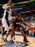 Miami Heat v Orlando Magic: LeBron James and Dwight Howard Photographic Print by Fernando Medina