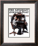 "Flutist" or "Spring Song" Saturday Evening Post Cover, May 16,1925 Framed Giclee Print by Norman Rockwell