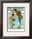 "Milkmaid" Saturday Evening Post Cover, July 25,1931 Framed Giclee Print by Norman Rockwell