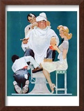 "Full Treatment", May 18,1940 Framed Giclee Print by Norman Rockwell