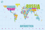 WORLD MAP IN WORDS Plakáty WORLD MAP IN WORDS Plakáty