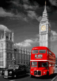 BIG BEN , BUS & TAXI, 3-D Poster Kunstdrucke