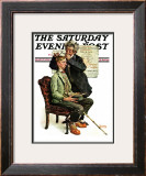 "Phrenologist" Saturday Evening Post Cover, March 27,1926 Framed Giclee Print by Norman Rockwell