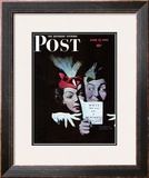 "Willie Gillis in a Blackout" Saturday Evening Post Cover, June 27,1942 Framed Giclee Print by Norman Rockwell