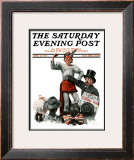 "Circus Strongman" Saturday Evening Post Cover, June 3,1916 Framed Giclee Print by Norman Rockwell