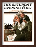 "Wonders of Radio" or "Listen, Ma!" Saturday Evening Post Cover, May 20,1922 Framed Giclee Print by Norman Rockwell