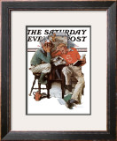 "Cramming" Saturday Evening Post Cover, June 13,1931 Framed Giclee Print by Norman Rockwell