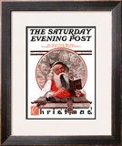 "Santa's Expenses" Saturday Evening Post Cover, December 4,1920 Framed Giclee Print by Norman Rockwell