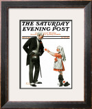 "Giving to Red Cross" Saturday Evening Post Cover, September 21,1918 Framed Giclee Print by Norman Rockwell