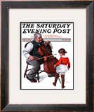 "Grandpa's Little Ballerina" Saturday Evening Post Cover, February 3,1923 Framed Giclee Print by Norman Rockwell