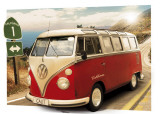 VW CAMPER - Route One, 3-D Poster Lámina
