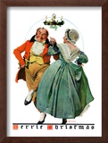 "Christmas Dance" or "Merrie Christmas", December 8,1928 Framed Giclee Print by Norman Rockwell
