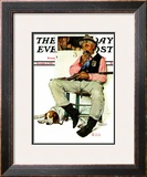 "Sheriff and Prisoner" Saturday Evening Post Cover, November 4,1939 Framed Giclee Print by Norman Rockwell