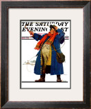 "Coachman with Whip" Saturday Evening Post Cover, December 7,1929 Framed Giclee Print by Norman Rockwell