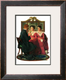 "Man Courting Two Sisters", May 4,1929 Framed Giclee Print by Norman Rockwell