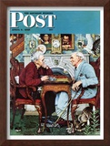 "April Fool, 1943" Saturday Evening Post Cover, April 3,1943 Framed Giclee Print by Norman Rockwell