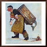 "Mermaid" or "Lobsterman", August 20,1955 Framed Giclee Print by Norman Rockwell