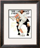 "100th Anniversary of Baseball" Saturday Evening Post Cover, July 8,1939 Framed Giclee Print by Norman Rockwell