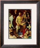 "The Long Shadow of Lincoln", February 10,1945 Framed Giclee Print by Norman Rockwell