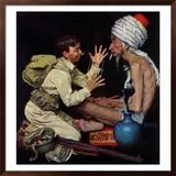 "Willie's Rope Trick", June 26,1943 Framed Giclee Print by Norman Rockwell