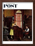 "Marriage License" Saturday Evening Post Cover, June 11,1955 Framed Giclee Print by Norman Rockwell