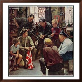 "Homecoming Marine", October 13,1945 Framed Giclee Print by Norman Rockwell