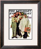 "Barbershop Quartet" Saturday Evening Post Cover, September 26,1936 Framed Giclee Print by Norman Rockwell