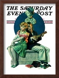 "Serenade" Saturday Evening Post Cover, September 22,1928 Framed Giclee Print by Norman Rockwell
